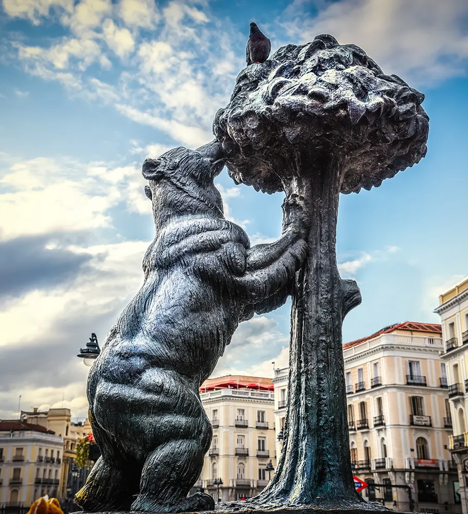 Oso y madrono en Puerta del Sol de Madrid